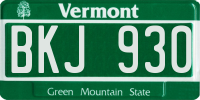 VT license plate BKJ930