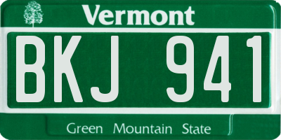 VT license plate BKJ941