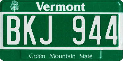 VT license plate BKJ944