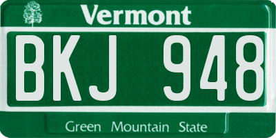 VT license plate BKJ948