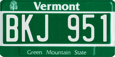 VT license plate BKJ951