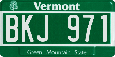 VT license plate BKJ971