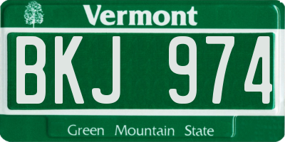 VT license plate BKJ974