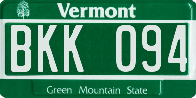 VT license plate BKK094