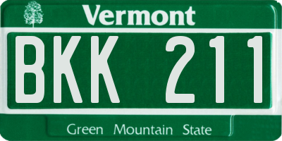 VT license plate BKK211