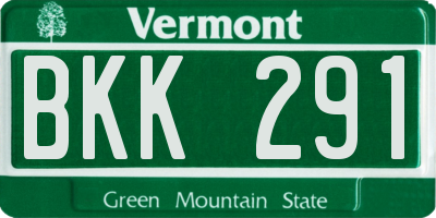 VT license plate BKK291