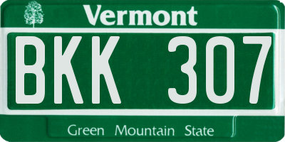VT license plate BKK307