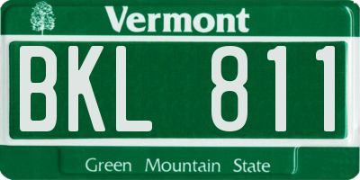 VT license plate BKL811