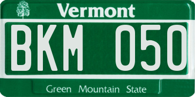 VT license plate BKM050