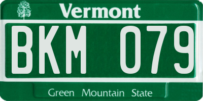 VT license plate BKM079