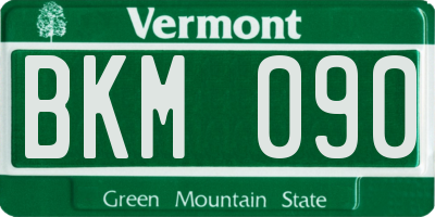 VT license plate BKM090