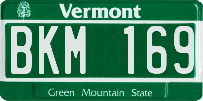 VT license plate BKM169