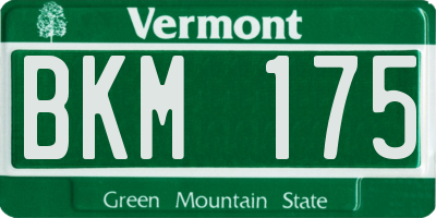 VT license plate BKM175