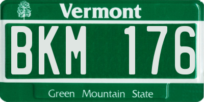 VT license plate BKM176