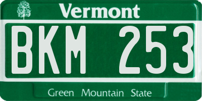 VT license plate BKM253