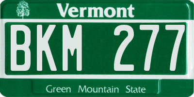 VT license plate BKM277