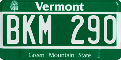 VT license plate BKM290