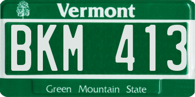 VT license plate BKM413