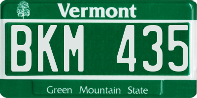 VT license plate BKM435
