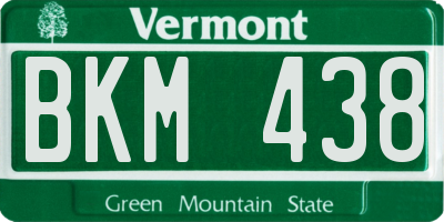 VT license plate BKM438