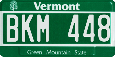 VT license plate BKM448