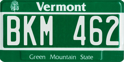 VT license plate BKM462