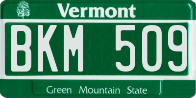 VT license plate BKM509
