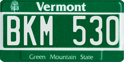 VT license plate BKM530