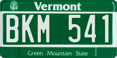 VT license plate BKM541