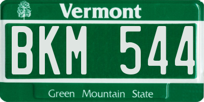 VT license plate BKM544