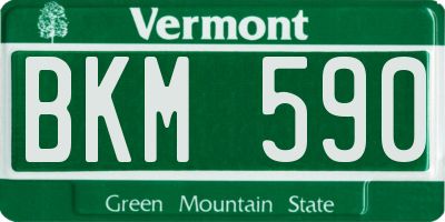 VT license plate BKM590