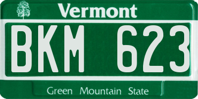 VT license plate BKM623