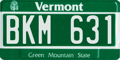VT license plate BKM631