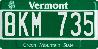 VT license plate BKM735