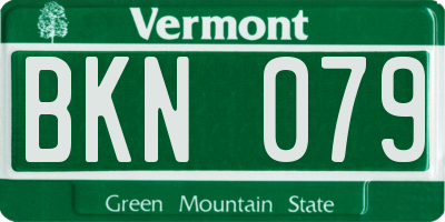 VT license plate BKN079