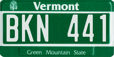 VT license plate BKN441