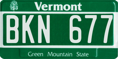 VT license plate BKN677