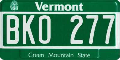 VT license plate BKO277