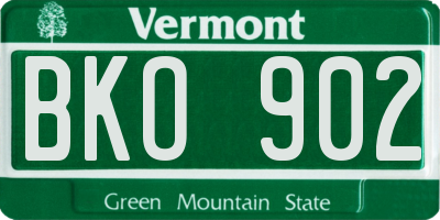 VT license plate BKO902