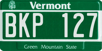 VT license plate BKP127