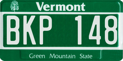 VT license plate BKP148