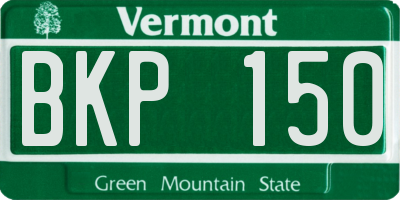 VT license plate BKP150