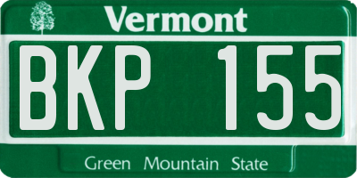VT license plate BKP155