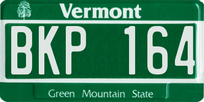 VT license plate BKP164