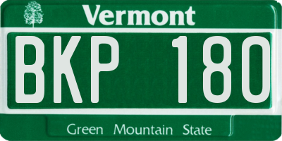 VT license plate BKP180