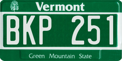 VT license plate BKP251