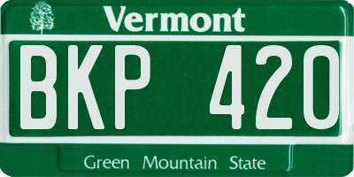 VT license plate BKP420