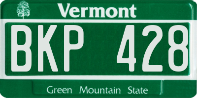 VT license plate BKP428