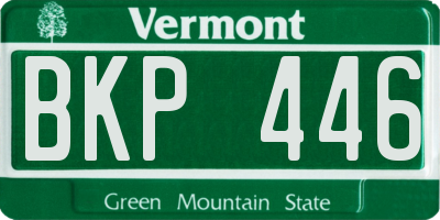 VT license plate BKP446