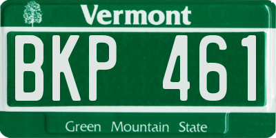 VT license plate BKP461